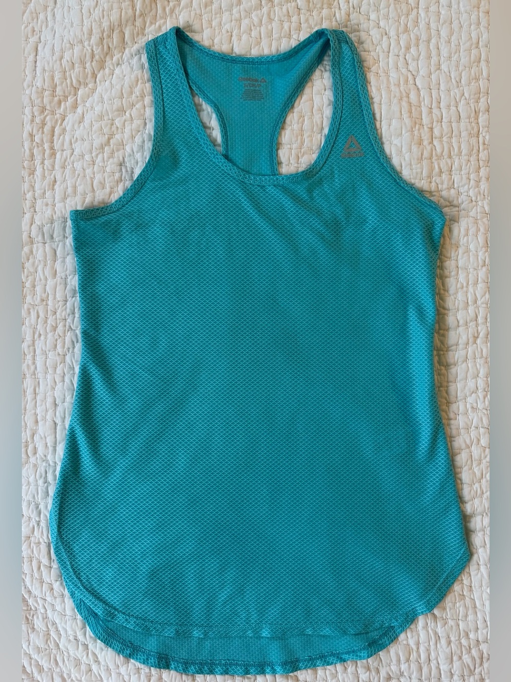 Reebok Light Blue Racerback Mesh Workout Tank